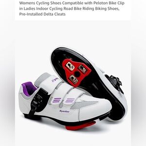 New In Box Kyedoo Purple Women’s Cycling Shoes, Size 6.5